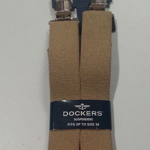 Dockers tan suspenders, fits up to  size 54